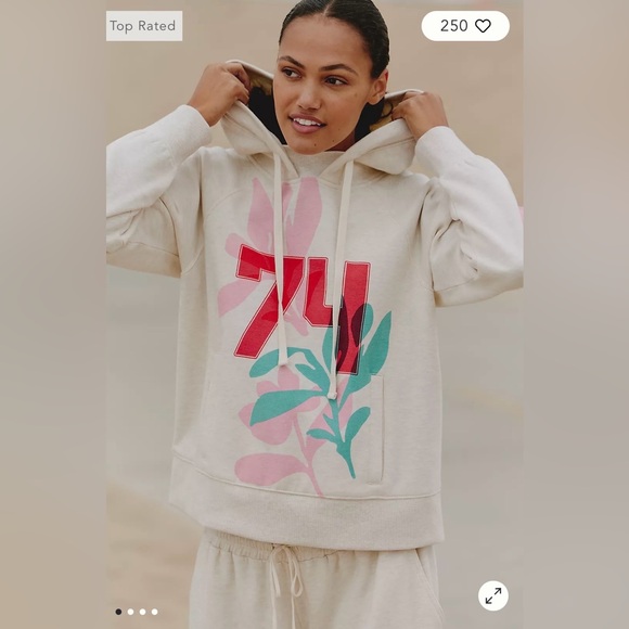 Daily Practice/Anthropologie Slim Fit Hoodie in Heather Oatmeal Size L. NWT